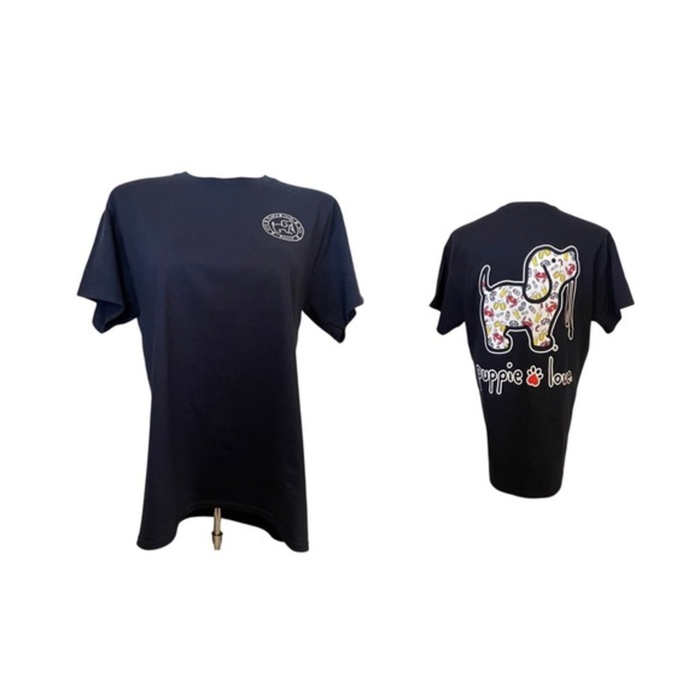 NEW NWT Puppy Puppie Love Adult Navy Blue Crab Beer T-Shirt L‎ Large